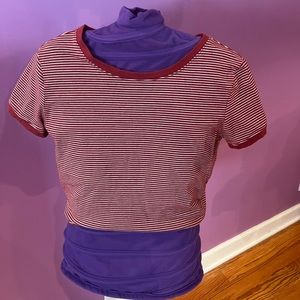F21 Striped Crop Top